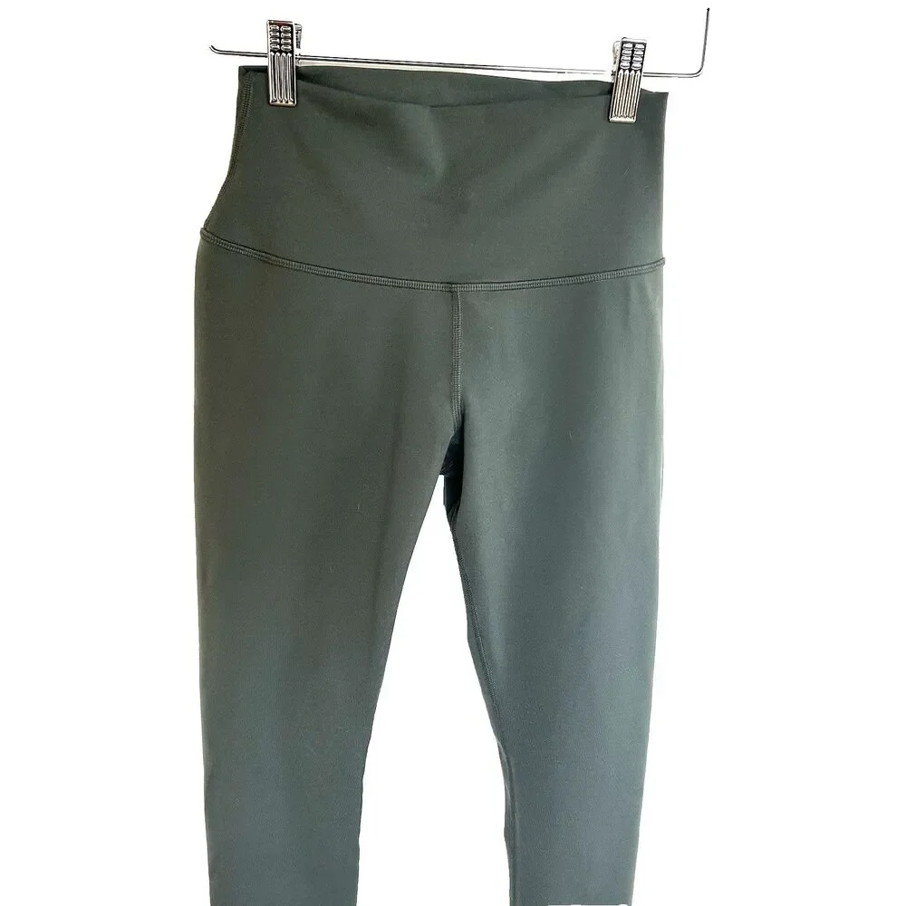 Alo Yoga High Waist Airbrush Leggings Sage Green Womens Size XXS RN87370